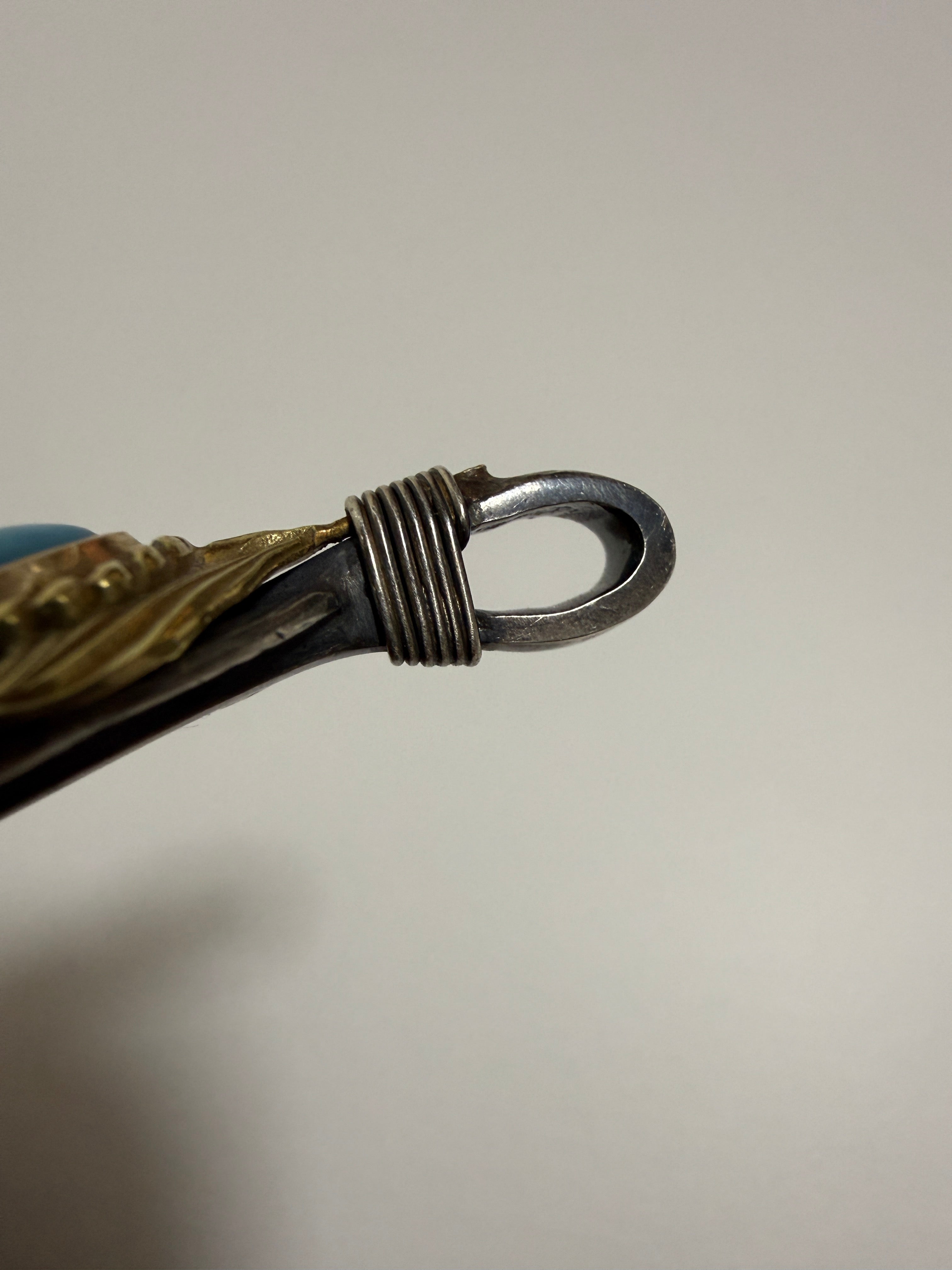 ゴローズ　上金金縄ターコイズ特大フェザー（現行初期右）