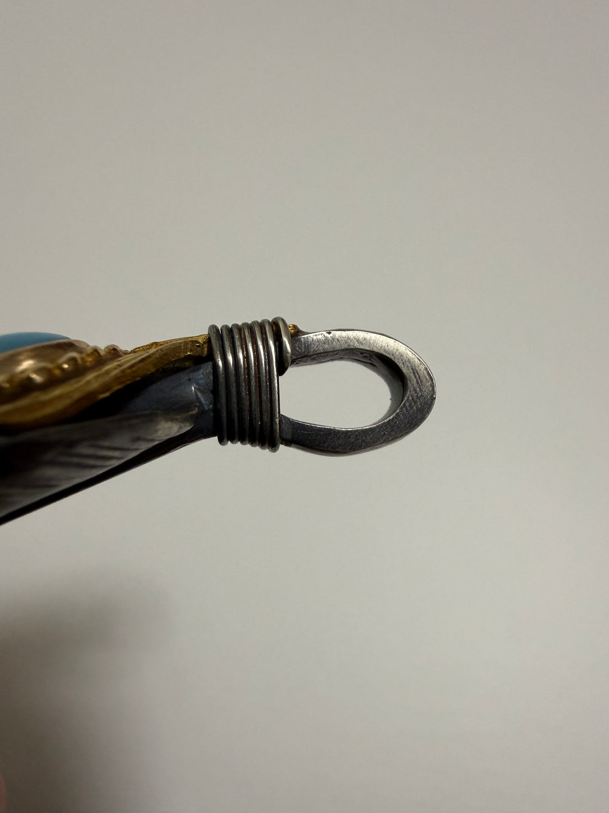 ゴローズ　上金金縄ターコイズ特大フェザー（現行初期左）